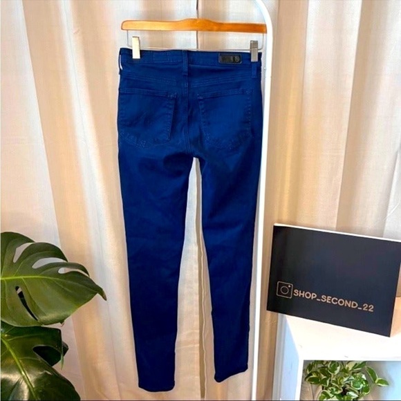 AG "The Prima" Cigarette Leg Blue Stretch Denim Jean, sz 24 (A-1) - Picture 3 of 6